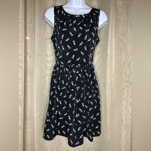 B Darlin Umbrella Polkadot Print Retro Dress Pinup Couture Retro Juniors 3/4 XS